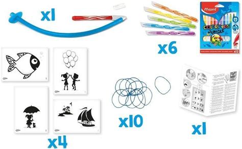 Zestaw flamastrów dmuchanych Blow Pen String Art Maped 6 kolorów