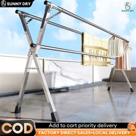 foldable sampayan stainless steel adjustable drying rack heavy duty