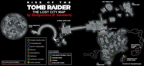 Rise Of The Tomb Raider The Lost City Map Png Neoseeker Walkthroughs