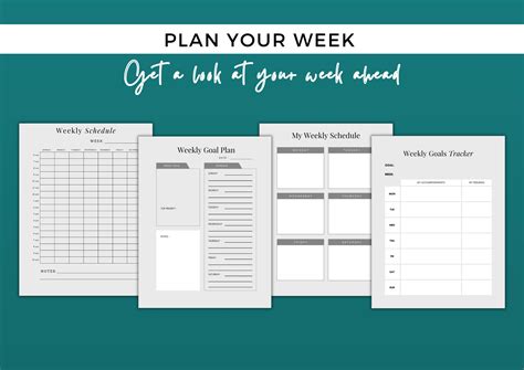 Goal Planner Kit 50 Page Printable Goal Tracking Templates Etsy