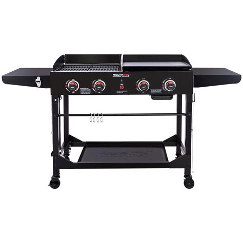 Royal Gourmet 4 Burners Portable Propane Gas Grill And Griddle Combo Grills In Black With Side