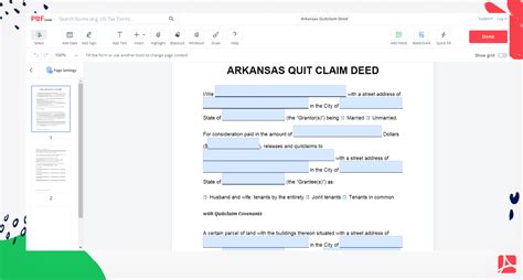 Arkansas Quitclaim Deed Form Blank Sign Forms Online — Pdfliner