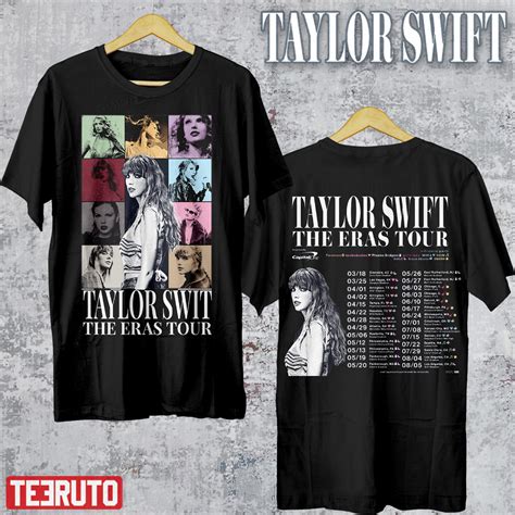 The Eras Tour TS Taylor Swft Tour 2023 (Black Ver) Unisex T-Shirt - Teeruto