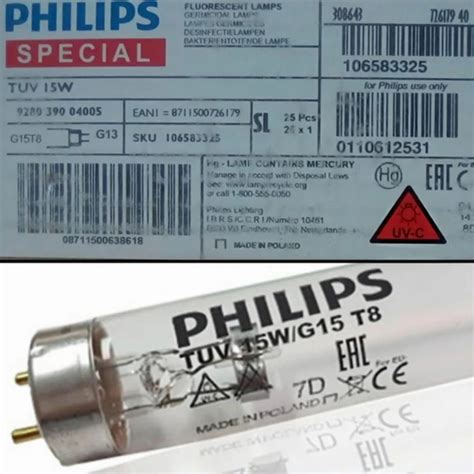 Sell Philips UVC Bulb TL TUV 15W G15 T8 45cm | Oscar Tunastama Jakarta