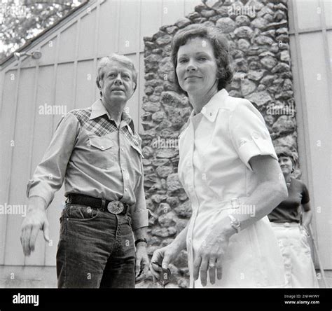 Jimmy And Rosalynn Carter At The Carters Pond House In Plains Ga