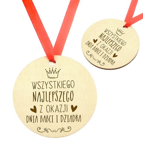 Drewniany Medal Na Dzie Babci I Dziadka Gad Ety Upominki Prezenty