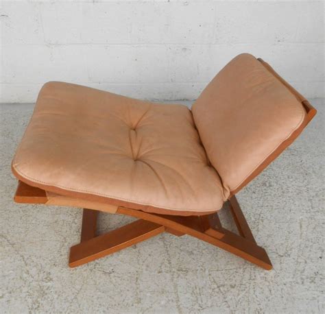 Mid Century Modern Nelo Mobler Leather Chair And Ottoman At 1stdibs