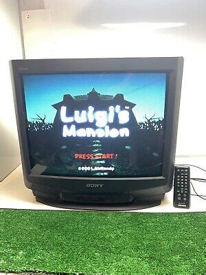 Sony Trinitron Crt Tube Tv Kv M Rare Remote Gaming Retro