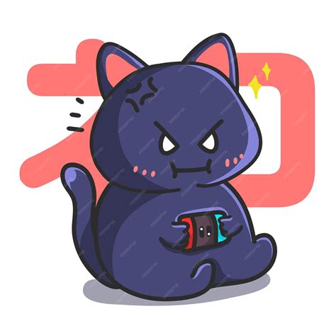 Premium Vector Cute Cat Playing Game