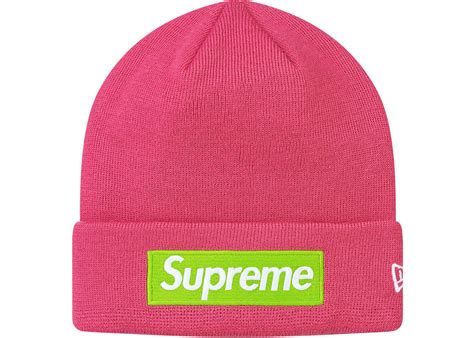 Supreme New Era Box Logo Beanie Fw17 Magenta Fw17 Us