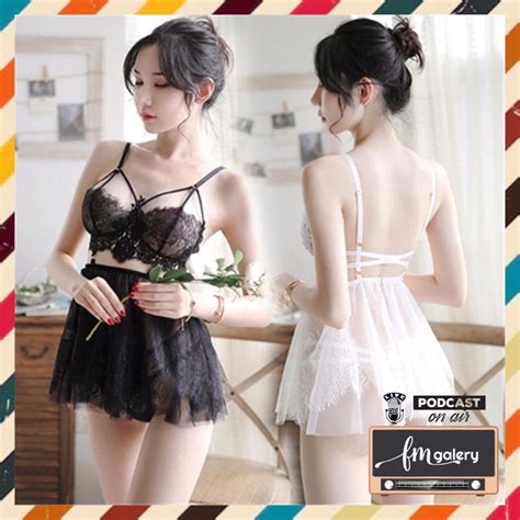 Jual Fm Galery Lingerie Sexy Pakaian Dalam Wanita Rok Suspender Renda Shopee Indonesia