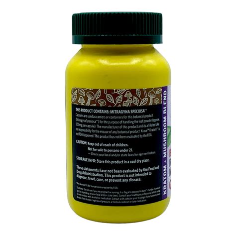 Buy Krave White Thai Cordyceps Mushroom Blend Kratom Capsules