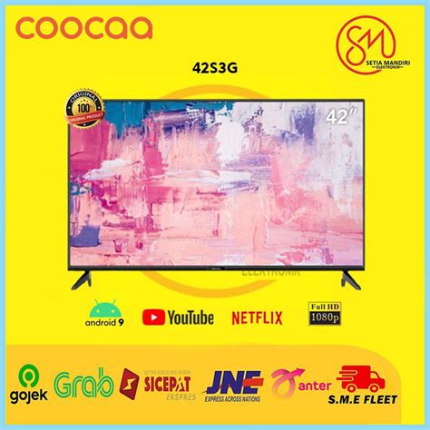 Jual COOCAA 42 Inch 42S3G Smart LED TV Android 9 FULL HD Netflix