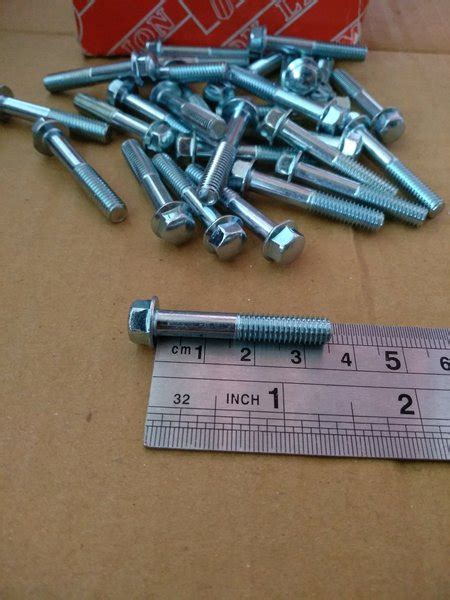 Jual M X Flange Bolt Putih Kunci Baut Topi Blok Mesin Di Lapak