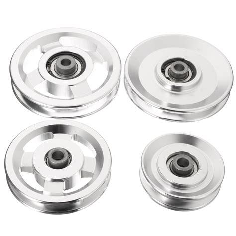 73 95 110 114mm Aluminum Alloy Bearing Pulley Wheels Gym Fitness