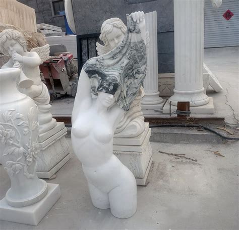 Modern Naked Lady Sculpture Natural Marble Stone Nude Female Body Garden Statue SYMS 1260