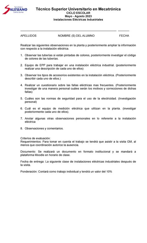 Visita A Gm Documento De Empresa Técnico Superior Universitario En