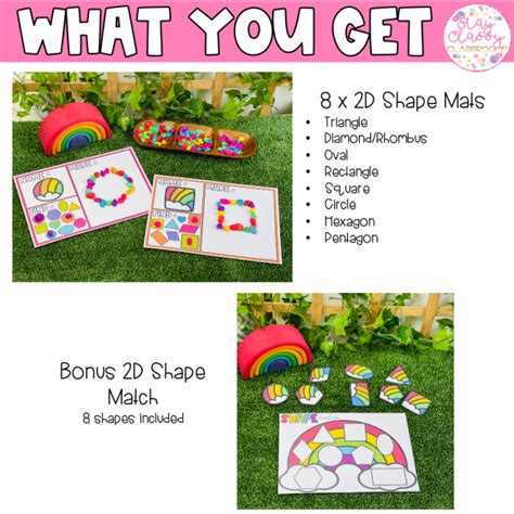 2d Shape Rainbow Mats Stay Classy Classrooms