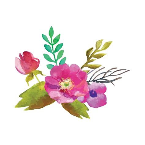 Premium Vector | Watercolor vector flower background