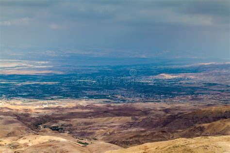 Landscape Of The Holy Land As Viewed From The Mount Nebo Jord Stock