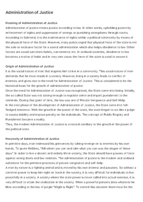 Administration of Justice - Administration of Justice Meaning of