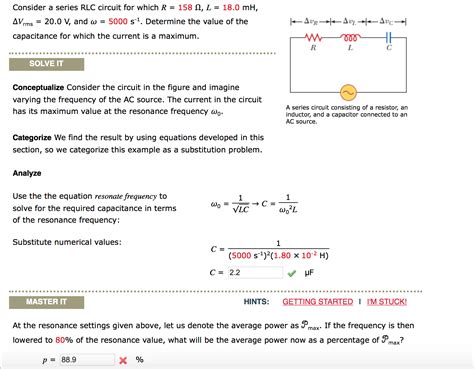 Solved Consider A Series RLC Circuit For Which R 158 Ohm Chegg