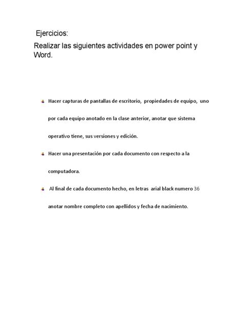 Ejercicios de Curso Computacion Basica | PDF 