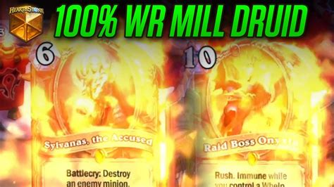 Wr Mill Druid High Skill Ceiling Legend Deck Savjz Hearthstone