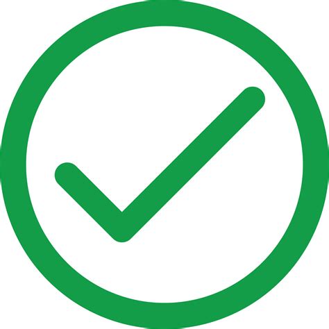 Green Check Mark Icon In A Circle Green Tick Icon Vector 22459086