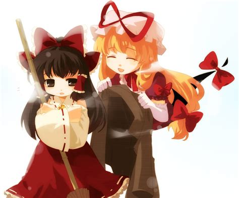 Hakurei Reimu And Yakumo Yukari Touhou Drawn By Chaba Hortensia