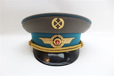 NVA LSK LV General Peaked Cap Size 60 DDR Air Force Air Defence