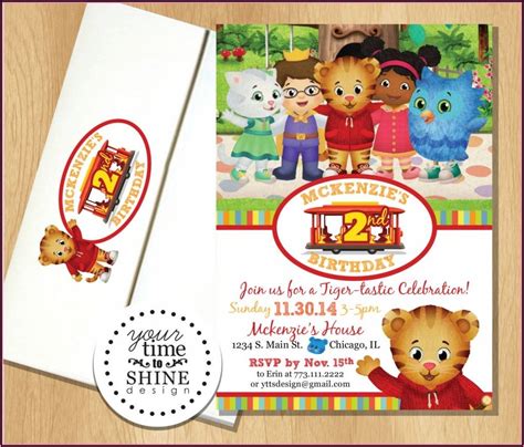 Daniel Tiger Birthday Invitations Personalized - Invitations : Resume ...