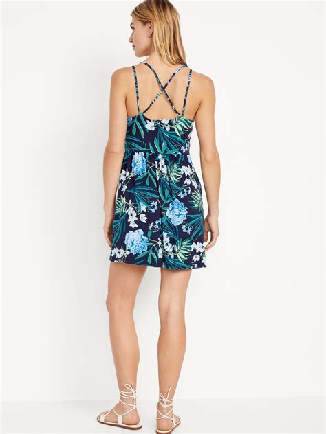 Fit Flare Strappy Mini Dress Old Navy