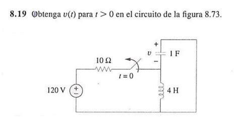 Solved 8 19 Obtenga V T Para T 0 En El Circuito De La Chegg