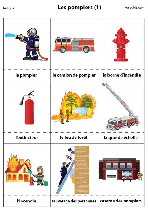 Imagier Les Pompiers Turbulus Jeux Pour Enfants