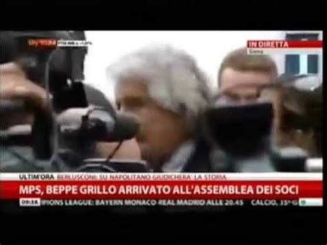 Beppe Grillo All Assemblea Del Monte Dei Paschi Di Siena Youtube