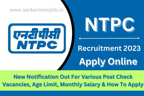 Ntpc Recruitment New Notification Out For Various Post Check