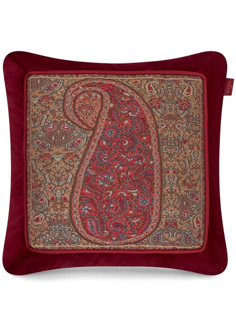 ETRO Paisley Jacquard Velvet Cushion Farfetch