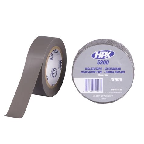 HPX 5200 Isolatie Tape 19mm X 10m Grijs HT807 1910GR