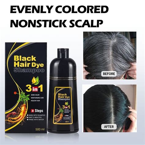 Black Hair Dye Shampoo 3 In 1 For Gray Hair Coverage Nepal Ubuy