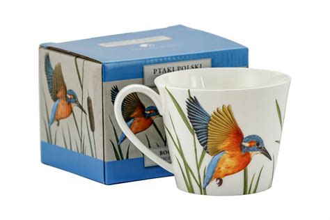 Kubek Jumbo Porcelana Zimorodek Ml Ptaki Polski By Agata Hajdecka