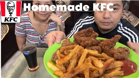 Homemade Kfc Crispy Fry Chicken🍗 And Crispy French Fries🍟 Mukbang