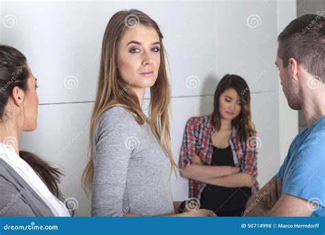 Blonde Student Bullying Asian Stock Photo Image Of Students Bully