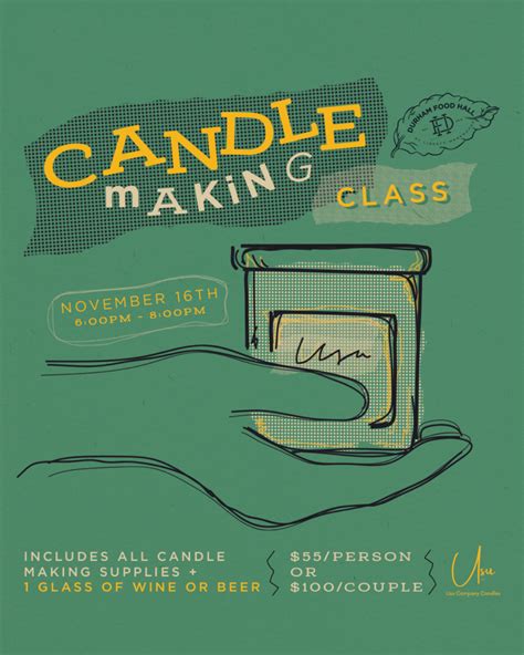 Candle Making Class With Usu Candles Durham Food Hall