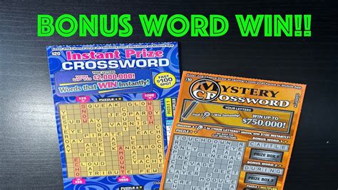 Crosswords Bonus Word Ca Scratchers Youtube