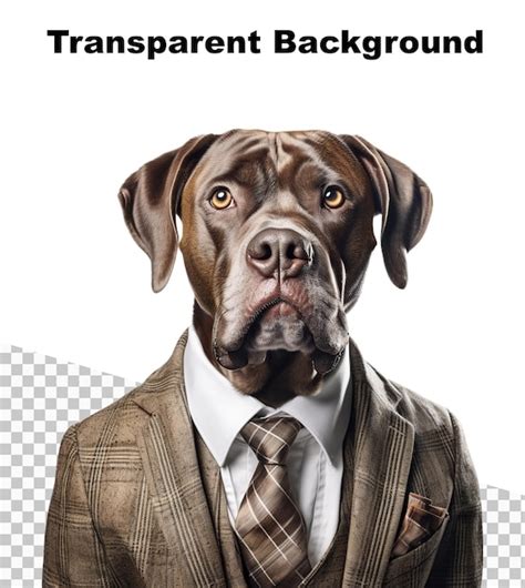 An Illustration Of A Dog In A Nice Suit Premium Ai Generated Psd