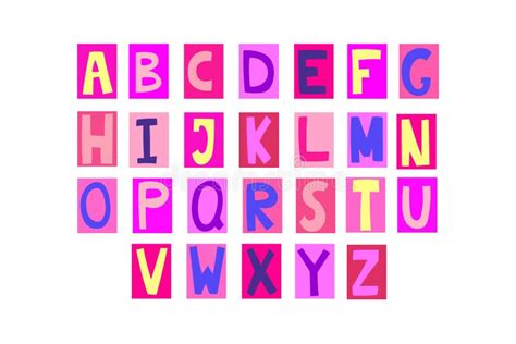 Clipping Alphabet In Y K Style Stock Vector Illustration Of Newsprint