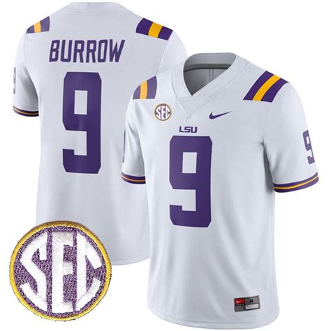 Joe Burrow LSU Tigers College Football White Jersey - All Stitched