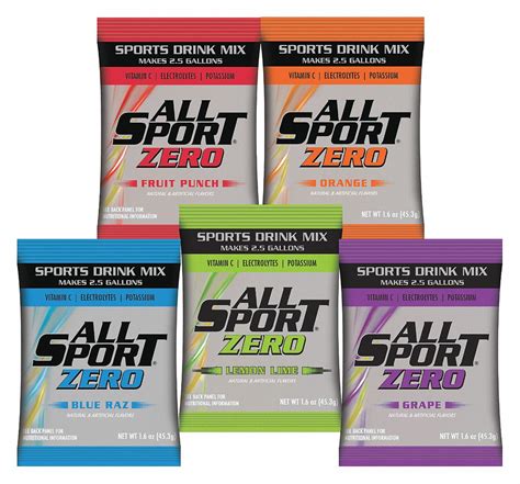 All Sport Sports Drink Mix Powder Concentrate Sugar Free 30 Package