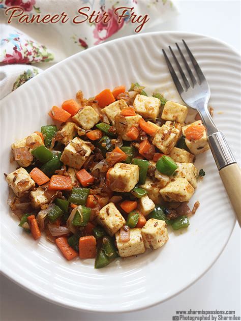 Paneer Stir Fry Recipe Paneer Stir Fry With Vegetables Sharmis Passions